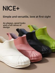 MONLEYTA | Womens Short Rain Boots Fleece Lined Inner Comfortable Breathable Outerwear Waterproof Casual Fashion Spring Autumn Winter