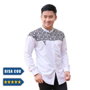 GRATIS ONGKIR | Baju Koko Pria Kombinasi Batik Model Terbaru 2022
