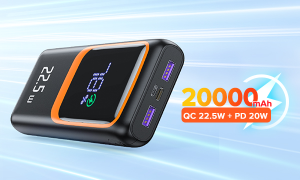 QOOVI Original 20000mAh Power Bank PD 22.5W Super Fast Charging Powerbank With LED Digital Display Large Capacity Portable Charger for iPhone 15 OPPO VIVO Xiaomi Smartphone Tablets