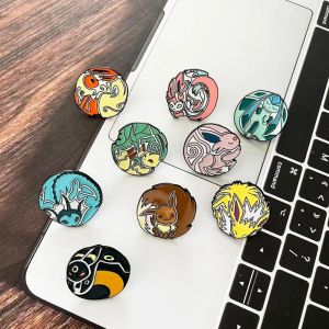 Bandai | NEW 9PCS Cartoon pet elf brooch cute anime badge Collect Dinosaur Metal Cartoon Brooch Backpack Hat Bag Collar Lapel Badges gift