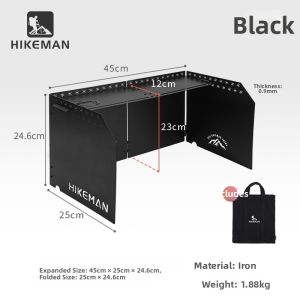 HIKEMAN | Durable Thick Wind Shield for Camping Stove