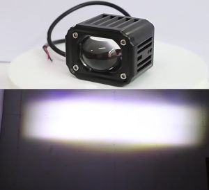 2pcs Lampu Tembak LED 4D Laser D6K Kotak 2 Warna High Low Hi Loo Jauh Dekat