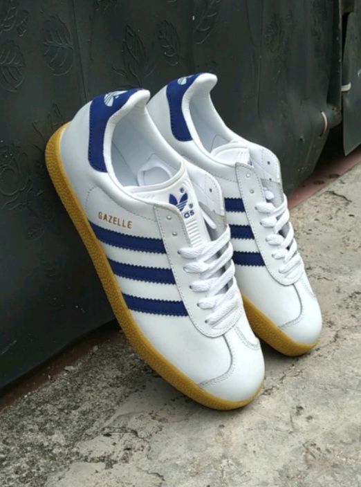 SEPATU ADIDAS GAZELLE WHITE BLUE ORIGINAL MADE IN INDONESIA