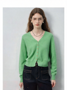 VEGA CHANG | Áo Cardigan Len Mới Thu Cho Phụ Nữ Bé Nhỏ