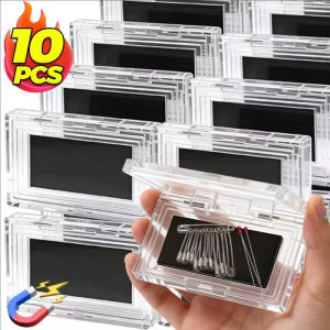 10Pcs Magnetic Sewing Box Pin Holder Case Sewing Tool Storage Accessories