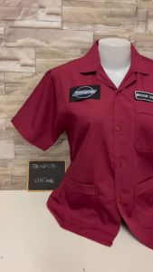 มาใหม่เสื้อช็อปแขนสั้น เสื้อทรงช่าง ผู้ชายใส่ทำงาน3 กระเป๋า ผ้าคอมทวิวใส่ทำงาน