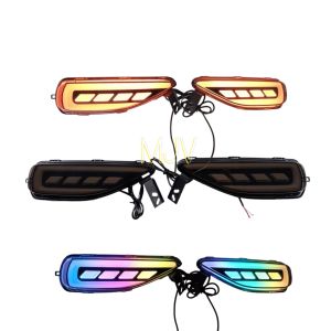 LAMPU REFLEKTOR LED MATA KUCING ALL NEW FORTUNER 2016 ON RGB RUNNING SEN MIKA HITAM