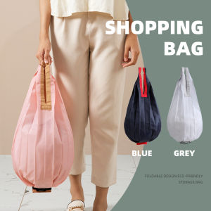 Nylon Reusable Shopping Bags Large Portable Eco-Friendly Foldable Shoulder Bag Handbag Pocket Totes Bag Folding Grocery Pouches