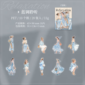 Bộ Ghi Chú PET Original Character Stickers South France Relaxing Feel Vintage Artistic Basic Scrapbooking Material