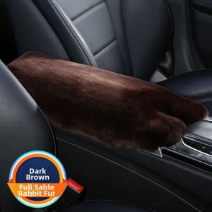 CHEYI | High-Quality Leather and Fur Handrest Cover Winter Car Interior