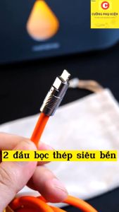 [SẠC NHANH 120W] Dây cáp sạc nhanh 120W đa dạng cổng sạc IP/Type-C/USB đầu boc thép dây silicon siêu bền chống rối chống đứt