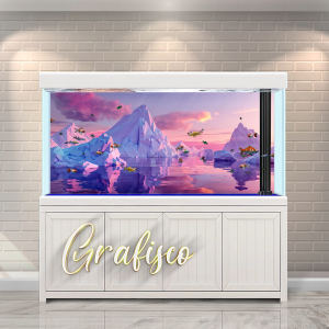 Stiker Background Aquarium Vinyl Premium Tahan Air - Pink asthetic (PA)