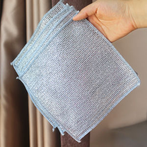 Khăn Lau Nhà Bằng Dây Thép Mạ Bạc Dày Chống Dầu Không Để Lại Vết Bẩn Dùng Trong Nhà Bếp Khăn Lau Hai Mặt Chống Mài Mòn Không Gây Hư Hại Cho Nồi