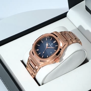 Đồng Hồ Nam POEDAGAR 613 Vàng Hồng Chính Hãng Dây Thép Không Gỉ Mặt Tròn Đồng Hồ Kim Phong Cách Cổ Điển Thanh Lịch