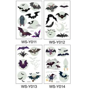 A﻿ 10pcs Halloween Luminous Tattoo Stickers Ghost Pumpkin Kids Adults Halloween Party Decoration Glow In The Dark Supplies Gifts