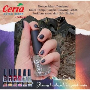 Razeta Nail Henna kuku Kutek Henna Halal Bisa Buat sholat Pacar Kuku Maroon Ceria Maroon