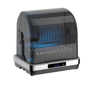 Portable Small Size UV Light Heat Wind Dry Disinfection Cabinet Home Use Kitchen Appliance Dishware Utensil Sanitizer