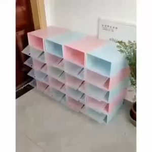 Kotak Sepatu Lipat Transparan Tebal Shoes / Storage Box Organizer Rak Plastik Susun LIVING STORE77
