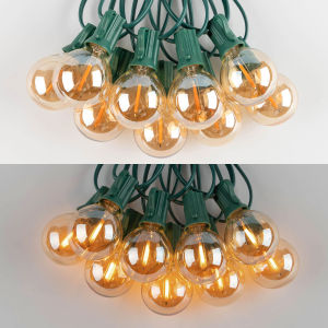 Waterproof G40 String Light 220V EU 110V US Decoration Lights Amber Glass Connectable Retro Outdoor Wedding Party Garden Light