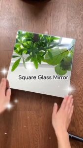 PRADO MALAYSIA 1pc Modern Premium Square Mirror Glass Mirror Home Living Room Mirror Creative Mirror Decoration Big Size Square Mirror Glass Cermin Kaca Cermin Dinding 玻璃镜子
