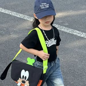 Disney cartoon Goofy Trend Handbags Casual Colorful bag  canvas bag handcuffs bag Woman School Bags