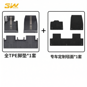 3W | Interior Blue Custom-fit Floor Mat For Xiaomi YU7 3W TPE