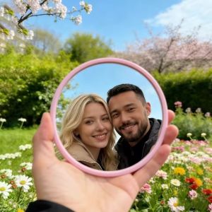 High-Definition Portable Selfie Convex Mirror Makeup Round Mirror Perfect for Touch-ups Anytime Lightweight Compact Ideal for Travel