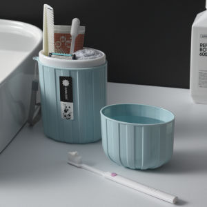 Portable Large Travel Toothbrush Set Mouth Rinse Cup Toothpaste Tube Storage Box Dental Care Tools Classic Style Plastic Material