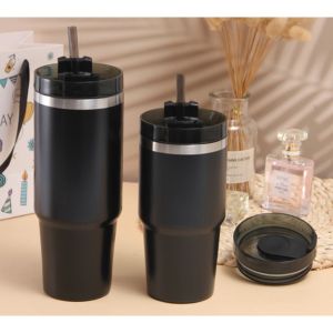 Stainless Steel Double Wall Tumbler Thermos Cup come with Lid and Straw - 590ml (20oz) / 890ml (30oz)