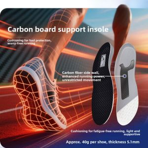 Jetflow 9Mini Supercritical Shock Absorption Carbon Plate Arch Support Anti-twist Sports Shoe Insoles for Running And Fitness