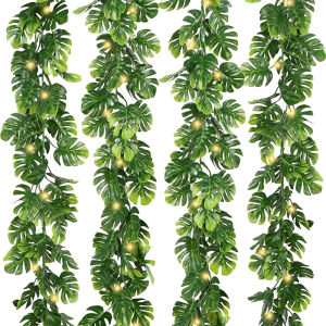 170Cm Nhân Tạo Lá Monstera Dây Leo Nhựa Nhiệt Đới Treo Cây Giả Rùa Lá Cho Sân Vườn Cưới Nhà Trang Trí Trong Nhà 2 Chiếc