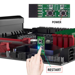 2x5-Pin to Reset / Power ON/OFF Switch Board Adapter With LED Indicator For Desktop PC Computer For Win 7/8/10/11 Linux System
