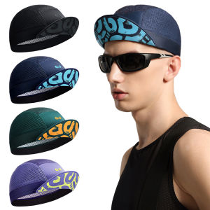 1PCS Cycling Cap Cooling Skull Cap Helmet Liner with Sun Visor Sun Protection Running Bike Cap for Men Women Under Helmet