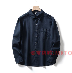 Comfortable Breathable Pure Color Mens Cotton Linen Casual Shirt Long Sleeve Spring Autumn Pocket Single Button Standard Fit