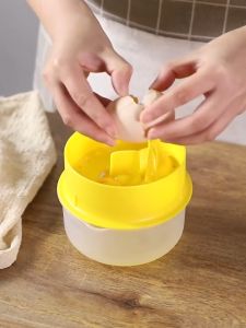 BOSSLU Wadah Pemisah Kuning Telur 3in1 Dengan Saringan 6 Slot Hold Yolk Egg serbaguna 4L1H05