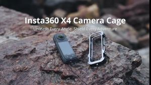 PGYTECH Aluminum Camera Cage for Insta360 X4 Action Camera with Protective Silicone Lens Cover Multiple Cold Shoe Mounts and 1/4" Holes for Attachments and Accessories | P-55A-010 | JG Superstore