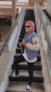 BNY Varsity Jacket Baseball Pria Vintage Full Bordir Premium Motif Raglan Brand Indigo