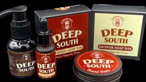 Whitebeards New Deep South Shower & Shave Set - Shave and Shower Soap and Pre Shave Oil