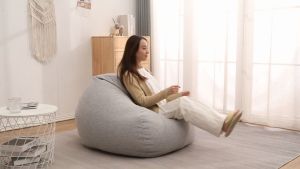 HATTI Lazy Sofas Cover Chairs Linen Cloth Lounger Extra Large Bean Bag Chairs for Adults Kids Couch Sofa Cover Indoor Lazy Lounger Tatami Living Room (No Bean) Hati Sofa Cat Sofa Covers - Lazada