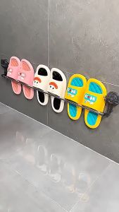 No Need To Punch A Hole Storage Shelf Strong Adsorption Shower Room Clothes Rack Slippers Rack Can Be Adjusted Angle To Change The Length Of A Single Pole