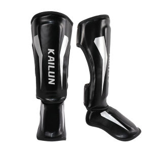 【2pcs】Muay Thai Leg Protection Combat with Thick Shin Guard and Leg Guard Plate on The Back of The Foot