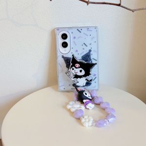 Sanrio | Ốp Điện Thoại Kulomie Dễ Thương Ngọt Ngào Cá Tính Cho Samsung Z Fold Chống Sốc Kèm Dây Đeo Chống Trầy Xước Chống Vân Tay Chống Nước Chất Liệu Nhựa.