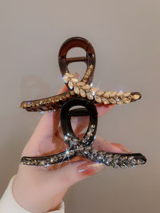 กิ๊บติดผมรูปฉลามขนาดใหญ่ประดับเพชรเทียมสไตล์เกาหลีสำหรับผู้หญิง กิ๊บติดผมแบบอเนกประสงค์สำหรับผู้หญิง ทรงผมสไตล์เกาหลี