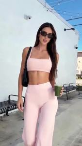 Seamless No Camel Toe High Rise Bootcut Yoga Leggings Soft Nylon Spandex Slimming Flared Pants for Gym Travel Streetwear