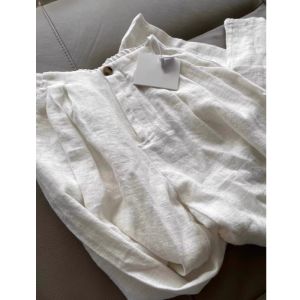 Quần Ống Rộng Màu Trắng Dài Thường Ngày Cho Nữ Mùa Hè Quần Ống Đứng Mỏng Rộng Rãi Quần Dài Quần Ống Rộng Quần Dài