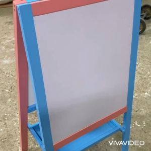 Giá vẽ viết bảng hai mặt gấp gọn mặt bảng rộng kèm khay giá đựng dụng cụ giá viết bảng gập mở thông minh tiêu chuẩn cho bé