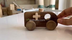 Đồ Chơi Xe Cứu Thương Gỗ Đồ Chơi Giáo Dục Gỗ - THATUWOOD
