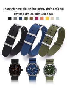 WANSHILI | Dây Đeo Đồng Hồ NATO Dạng Dệt Nylon Màu Xanh
