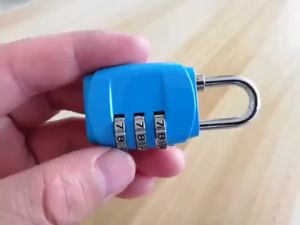 Colorful 3 Digit Combination Padlock Resettable Code Luggage Locks Anti Theft Password Lock for TravelBackpackLockerGymTent