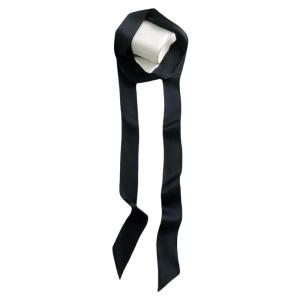 XUANXUAN | Thắt lưng lụa đen cho nữ khăn choàng dài nhỏ thắt nút tóc trang sức cổ phong cách Hàn Quốc polyester mùa hè 2021